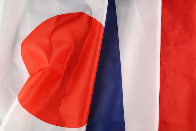 Bandera de Francia y Japón