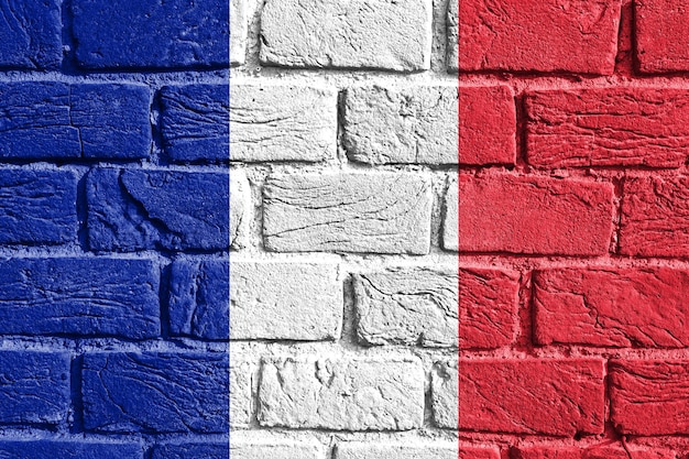 Foto bandera de francia en la pared