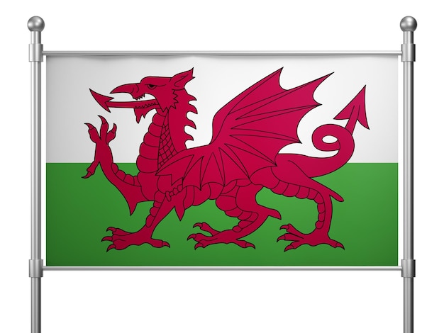Bandera de Gales en señal