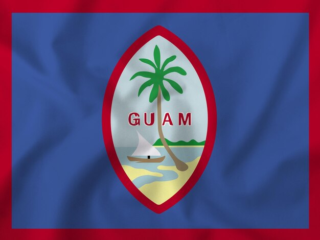 Foto bandera de guam en tela