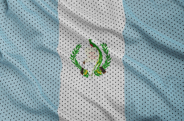 Bandera de Guatemala impresa en una malla de nylon y poliéster