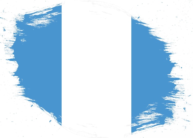 Bandera de guatemala sobre fondo de pincel grunge angustiado