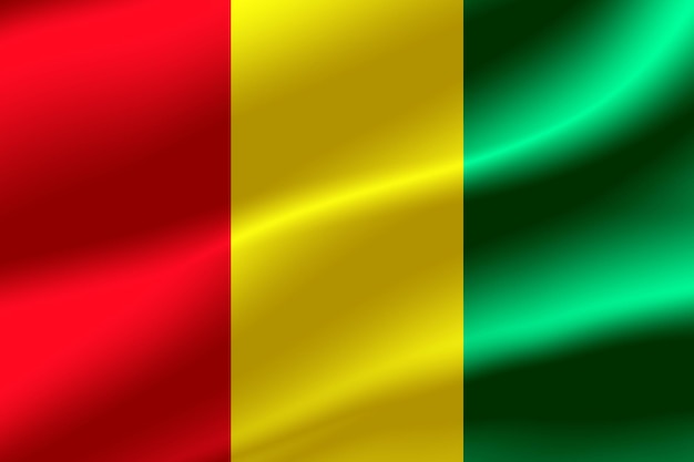 Bandera de Guinea como fondo.