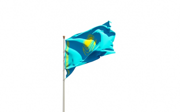 Bandera del hermoso estado nacional de Kazajstán