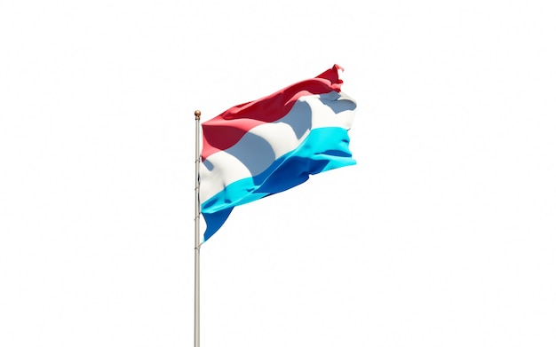 Bandera del hermoso estado nacional de Luxemburgo