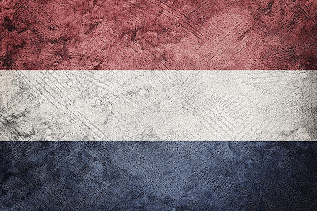 Bandera de Holanda grunge. Holanda