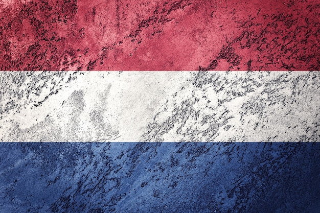 Bandera de Holanda grunge. Holanda