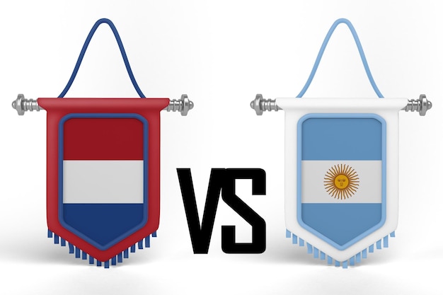 Foto bandera de holanda vs argentina