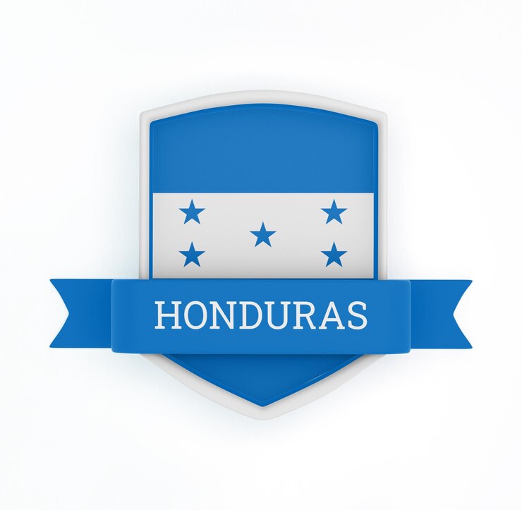 Foto bandera de honduras con estandarte