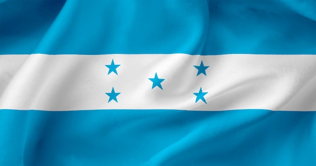 Bandera de Honduras Primer plano de la bandera de Honduras La bandera está grabada