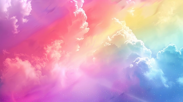 bandera horizontal mes del orgullo LGBT día internacional contra la homofobia arco iris de fondo textura de la nube