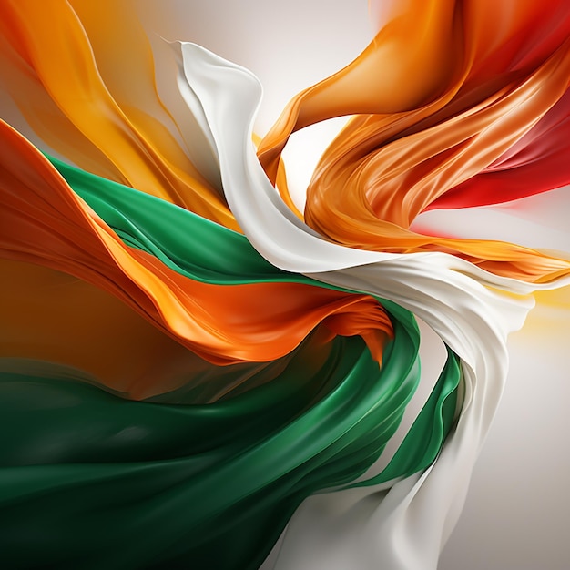 Bandera de la India AI Bandera de La India Vector de la India Bandera 3D de La India Bandera de las obras de arte de La India