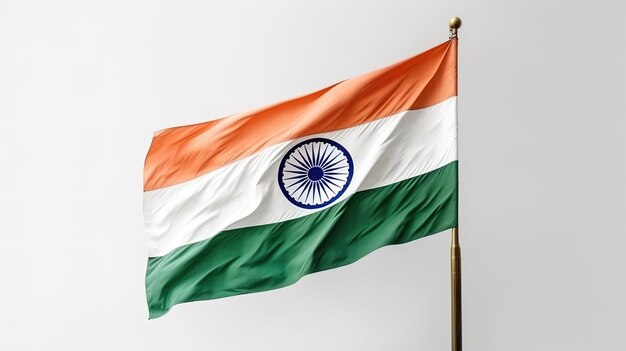 Bandera india aislada en un fondo blanco Generativo ai