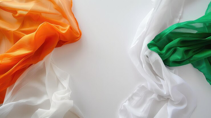 Bandera de la India con colores vibrantes el día de la independencia de la India