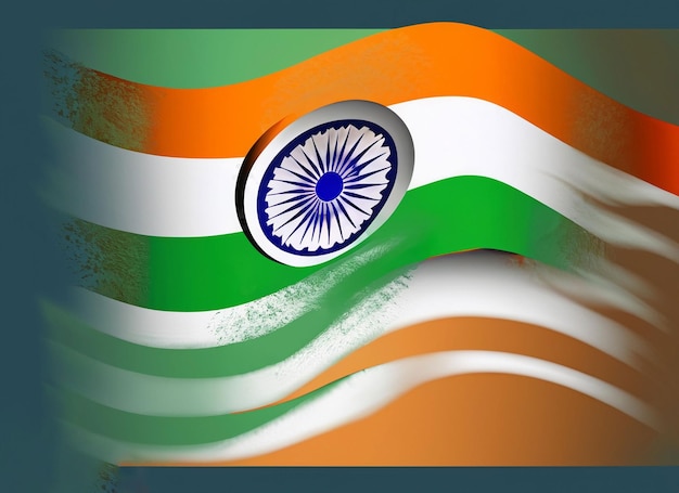 Bandera de India ilustración 3 colores elegantes