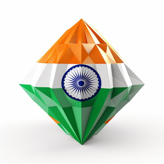 Bandera de la India Inteligencia Artificial de la India Bandera Vector de la India Bandeira de la India 3D Arte de la bandera de la India Ola de la bandeja de la India