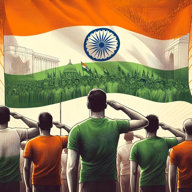 La bandera de la India