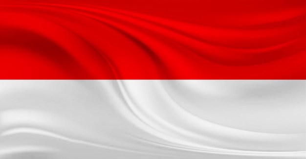 Foto bandera de indonesia volando en el aire