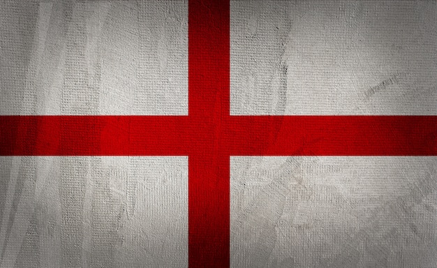 Bandera de Inglaterra en el fondo de textura oscura