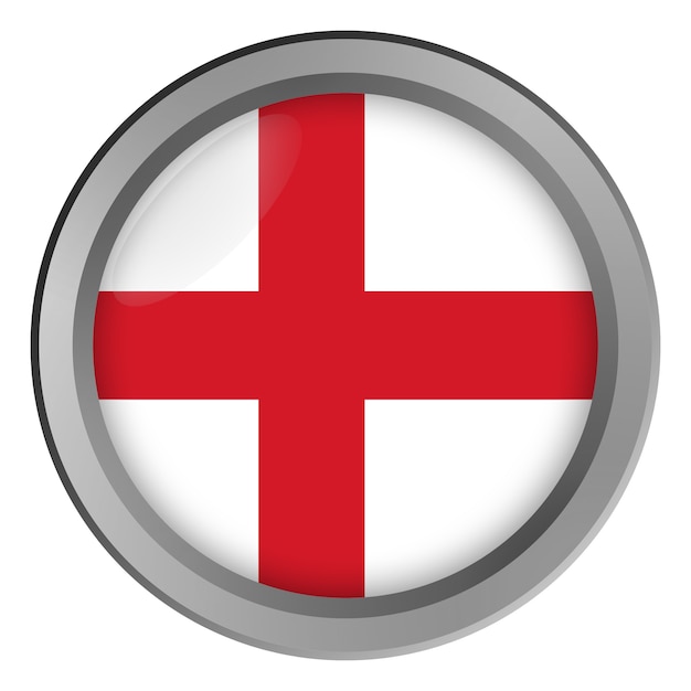 Bandera de Inglaterra redonda como un botón