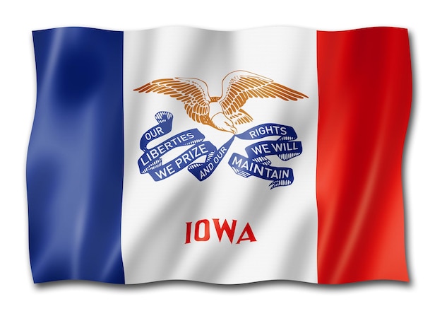 Bandera de Iowa EE.UU.