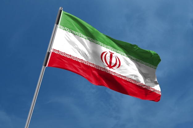 Bandera de Irán ondeando
