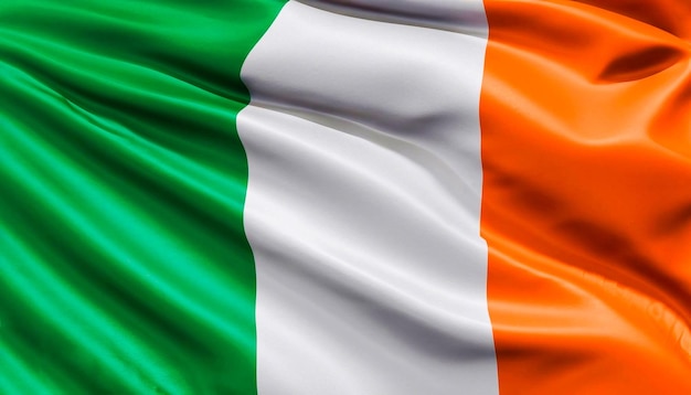 Foto bandera de irlanda con pliegues