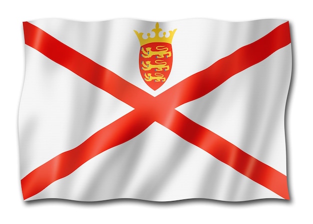 Bandera de la isla de Jersey Reino Unido