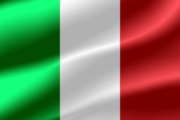 Bandera de Italia como fondo.