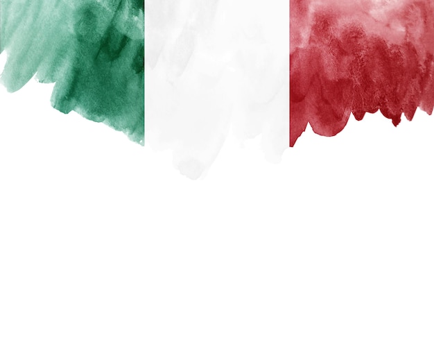 Foto bandera de italia con trazo de pincel