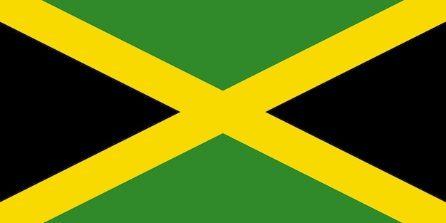 Foto bandera de jamaica bandera jamaicana en la superficie de la tela país del caribe