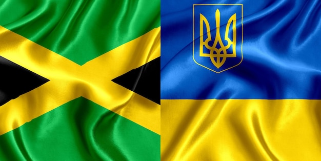 Bandera de Jamaica y Ucrania