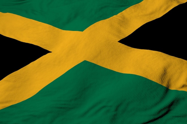 Bandera jamaicana en renderizado 3D