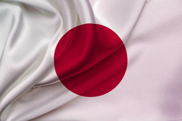 Bandera de japón Ilustración 3d de la bandera de japón ondeando