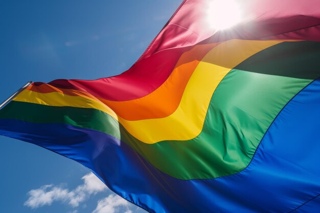 Bandera lgbt en el cielo Generar Ai