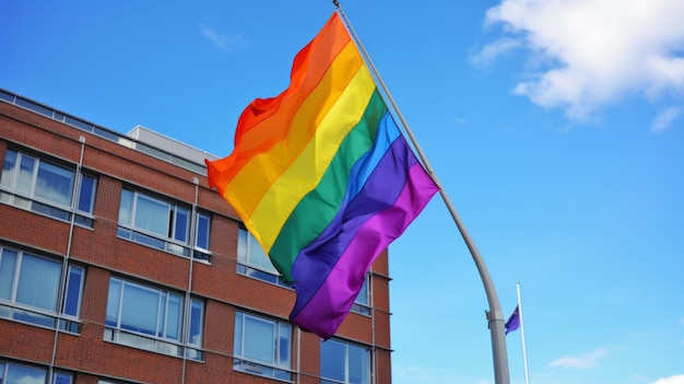 Foto bandera lgbt libertad del amor y la diversidad