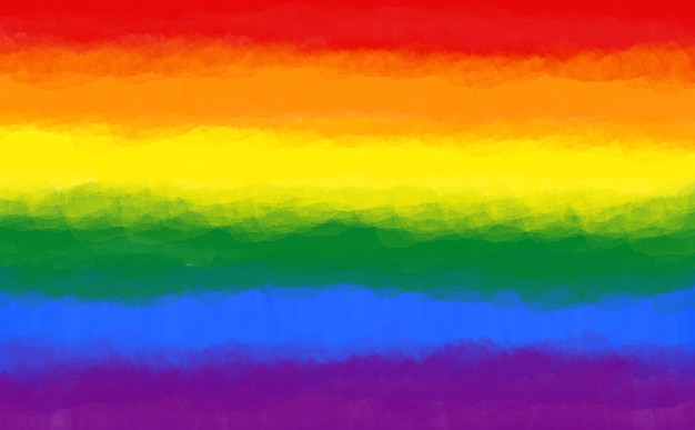 Bandera LGBT pintada como imagen de acuarela