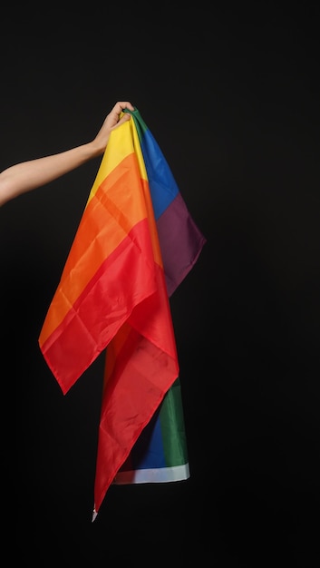 Bandera LGBTQ o lesbiana gay bisexual transgénero queer u orgullo homosexual