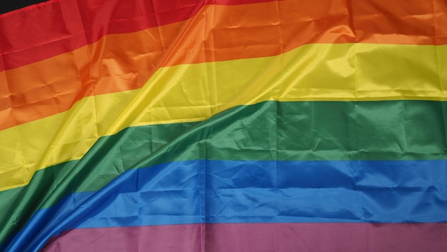 Bandera LGBTQ o lesbiana gay bisexual transgénero queer u orgullo homosexual