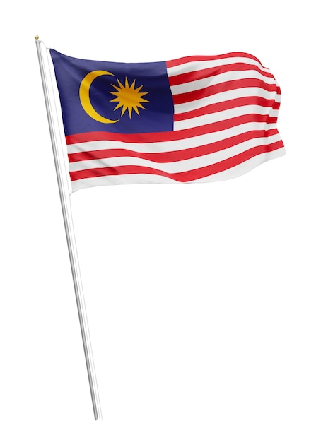 La bandera de Malasia en png es un elemento de collage de fondo transparente