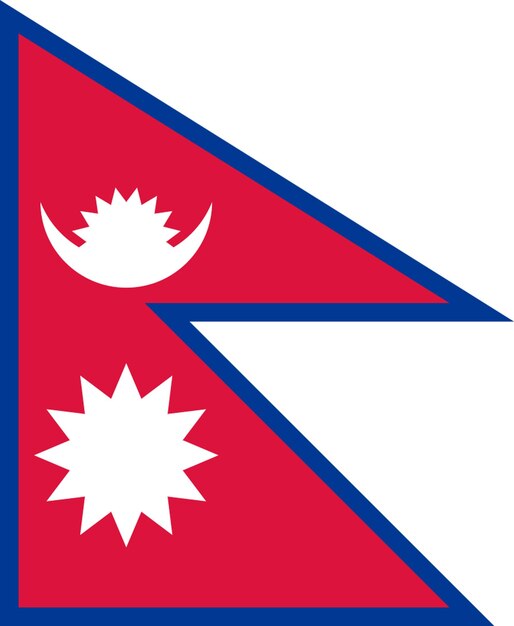 bandera de la nación de la bandera de Nepal