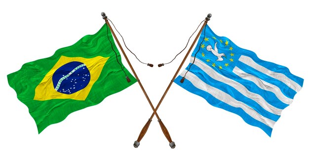 Bandera nacional de Ambazonia y Brasil Fondo para diseñadores