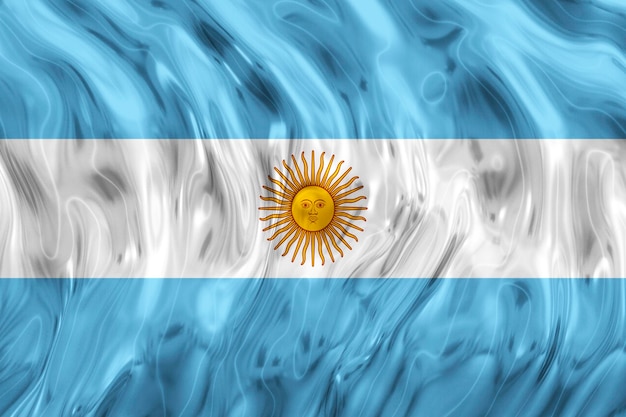 Foto bandera nacional de argentina fondo con bandera de argentina