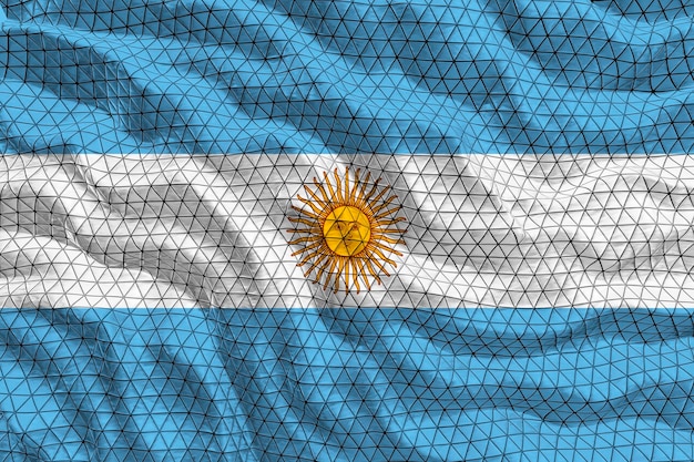 Foto bandera nacional de argentina fondo con bandera de argentina