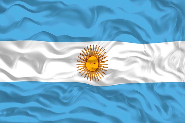 Foto bandera nacional de argentina fondo con bandera de argentina