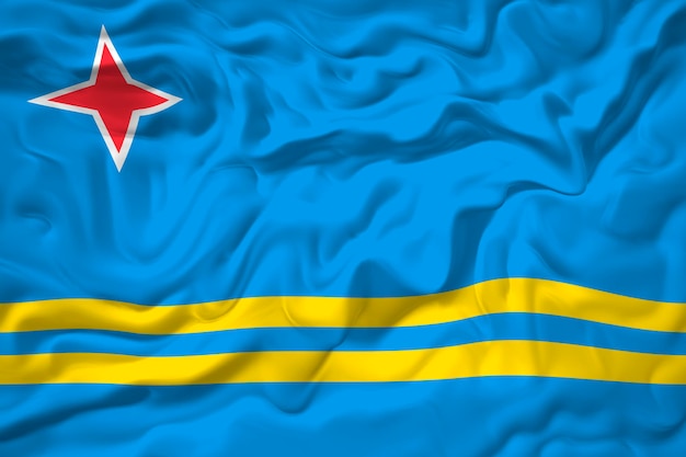 Bandera nacional de Aruba Fondo con bandera de Aruba
