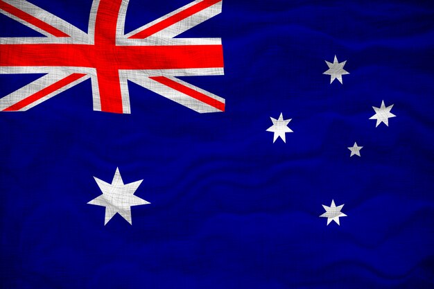 Foto bandera nacional de australia fondo con bandera de australia