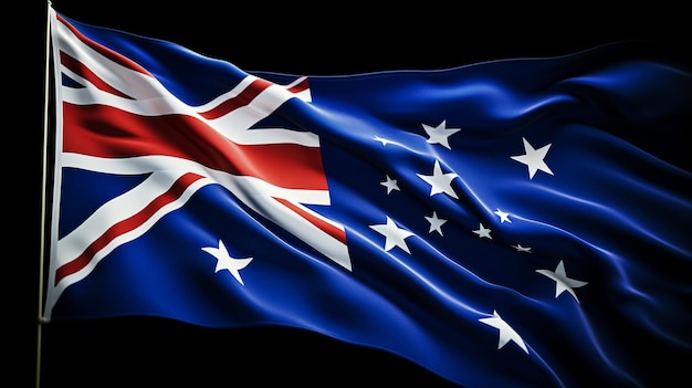 la bandera nacional australiana ondeando de una manera hermosa el concepto del día de australia