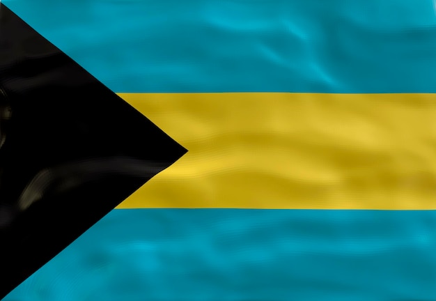 Foto bandera nacional de bahamas fondo con bandera de bahamas