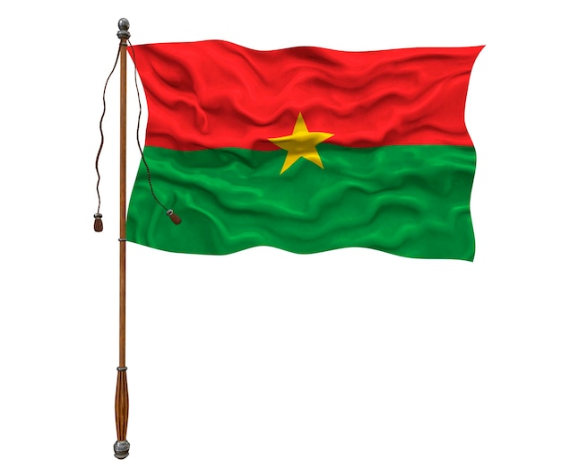 Foto bandera nacional de burkina faso fondo con bandera de burkina faso